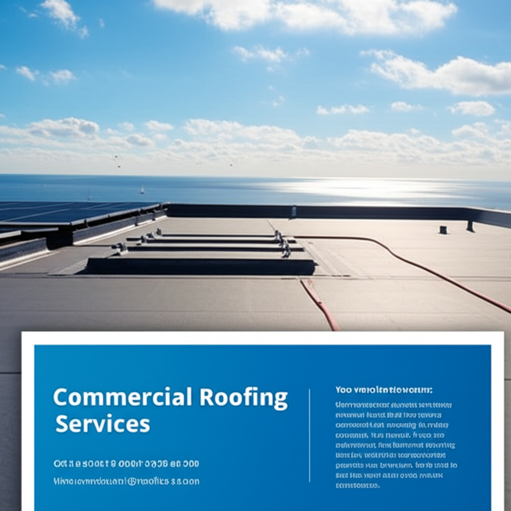 Commercial Roofing Services Business Postcard Design