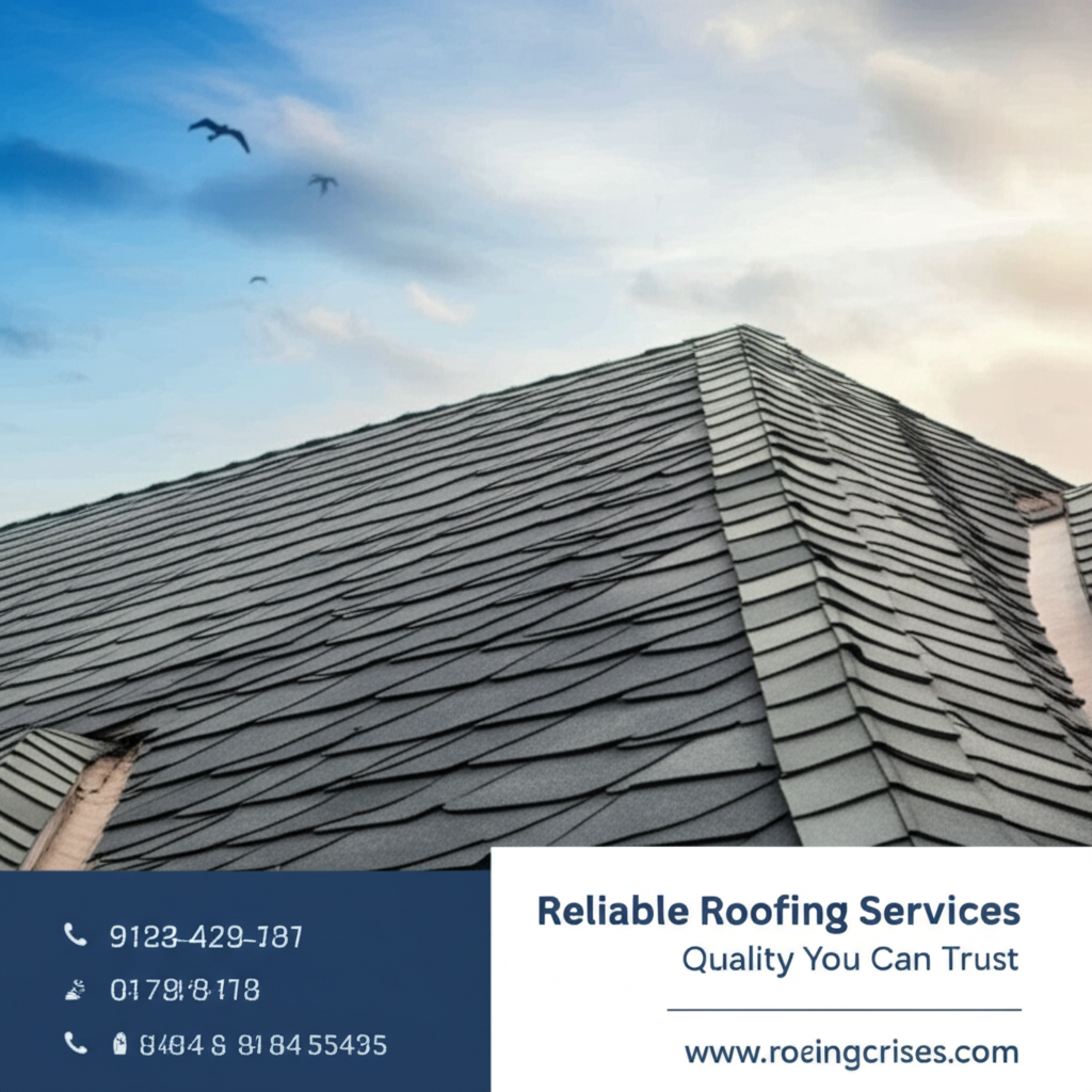 Professional Residential Roofing Services Postcard Design