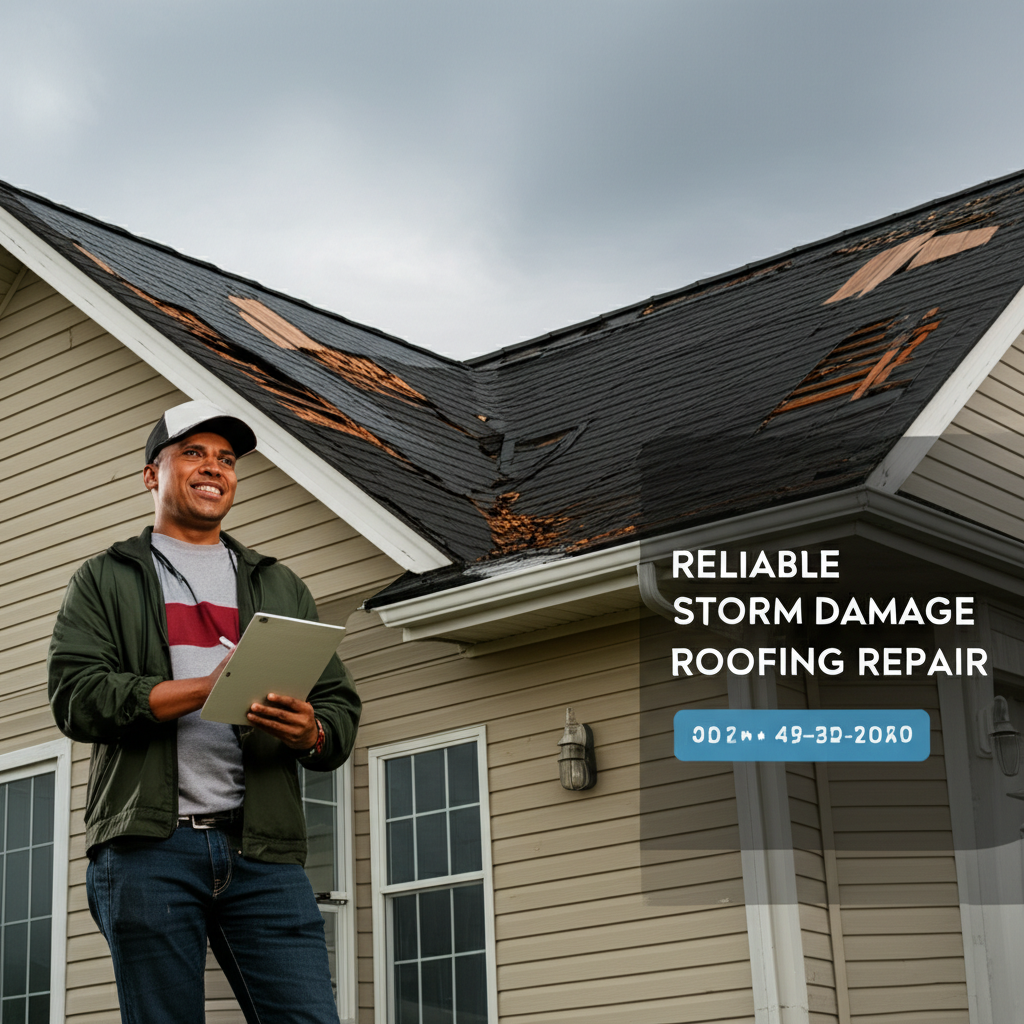 Storm Damage Roofing Repair Emergency Services Postcard